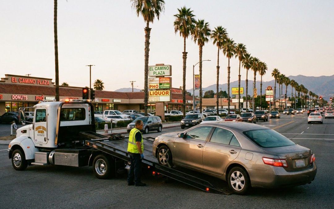 Ramirez Towing SD truck on El Cajon Boulevard in East County San Diego