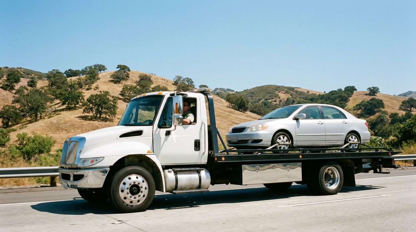 Ramirez Towing SD truck on I-15 North County near Escondido California